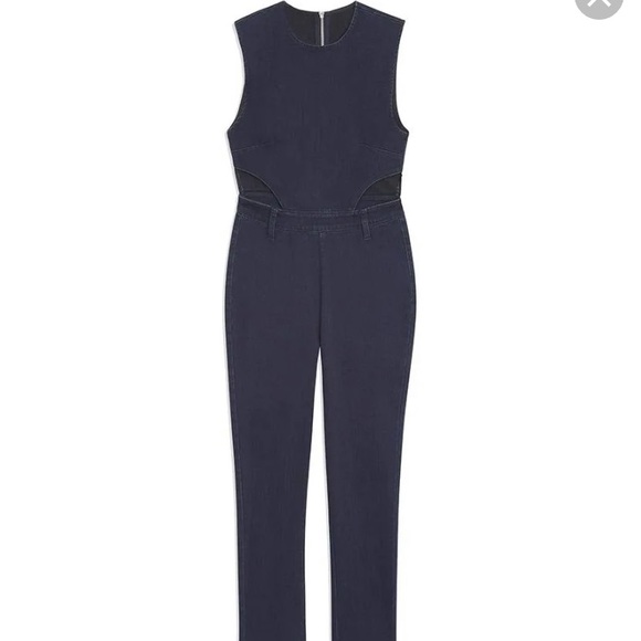 New Denim romper jumpsuit with cut outs - Picture 2 of 4
